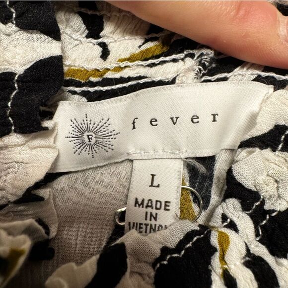 Fever Leaf Print Halter Neck Tank Top Size Large - Picture 5 of 7